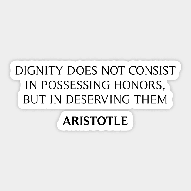 Aristotle's Quote Sticker by Widmore